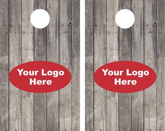 Personalized Your Logo Cornhole Wraps - Cornhole Wraps - Vinyl Wrap - Laminated Set