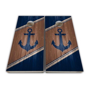 Anchor Cornhole Wraps - Cornhole Wraps - Cornhole Skins - Vinyl Wrap - Laminated Set