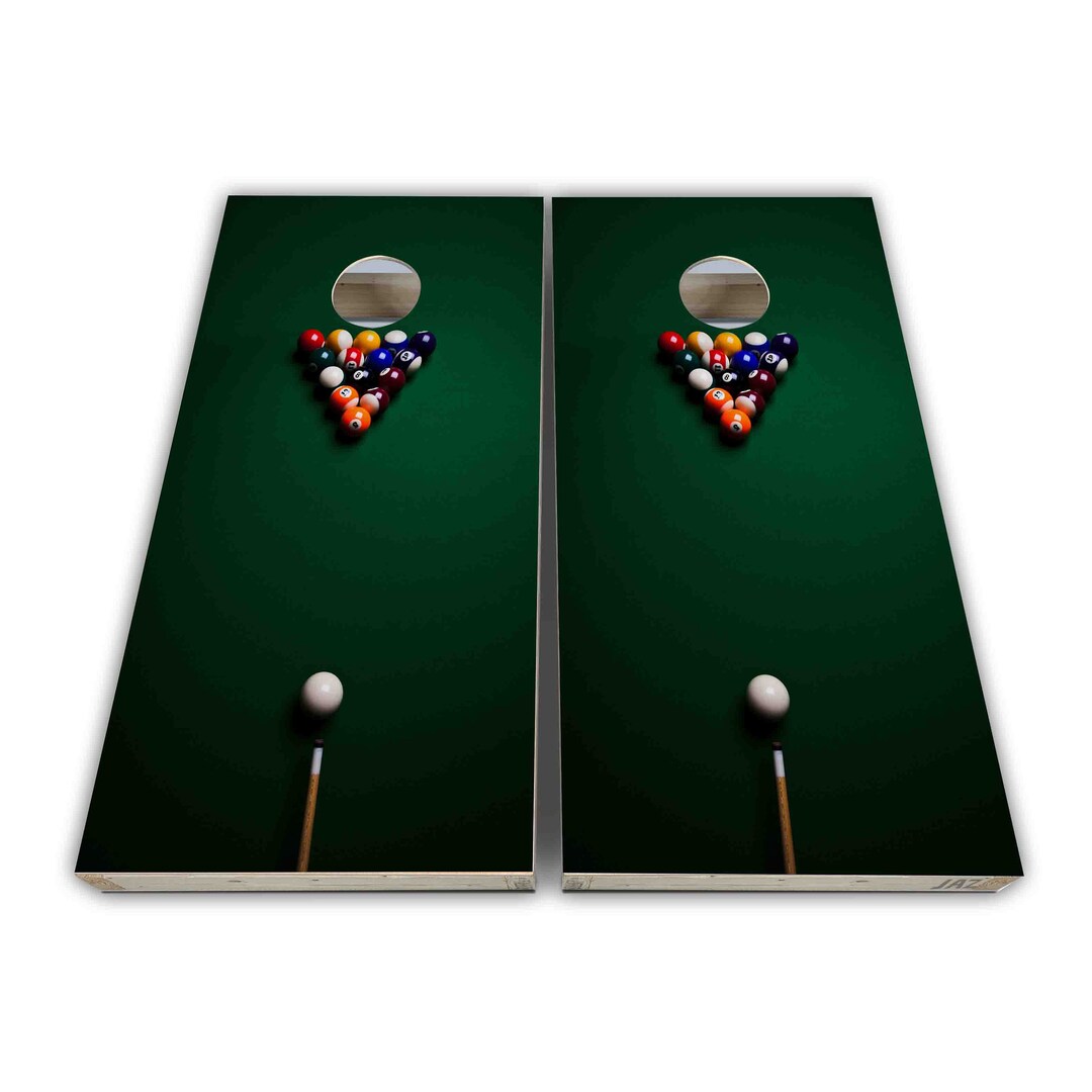 Billiard Pool Table Cornhole Wraps Cornhole Wraps Vinyl Etsy