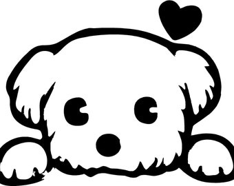 Juego de calcomanías de vinilo "Amor de cachorro" - Incluye 2 calcomanías - Envío gratis