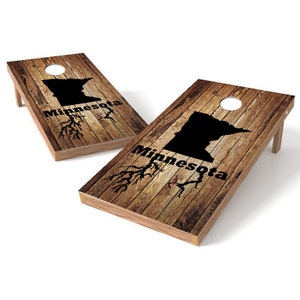 Minnesota Roots Cornhole Wraps - Cornhole Wraps - Cornhole Skins - Vinyl Wrap - Laminated Set