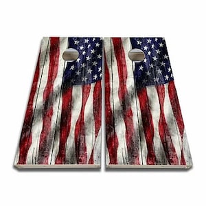 American Flag Cornhole Wraps - Cornhole Wraps - Cornhole Skins - Vinyl Wrap - Laminated Set