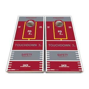 Cornhole Football Cornhole Wraps - Cornhole Wraps - Cornhole Skins - Vinyl Wrap - Laminated Set