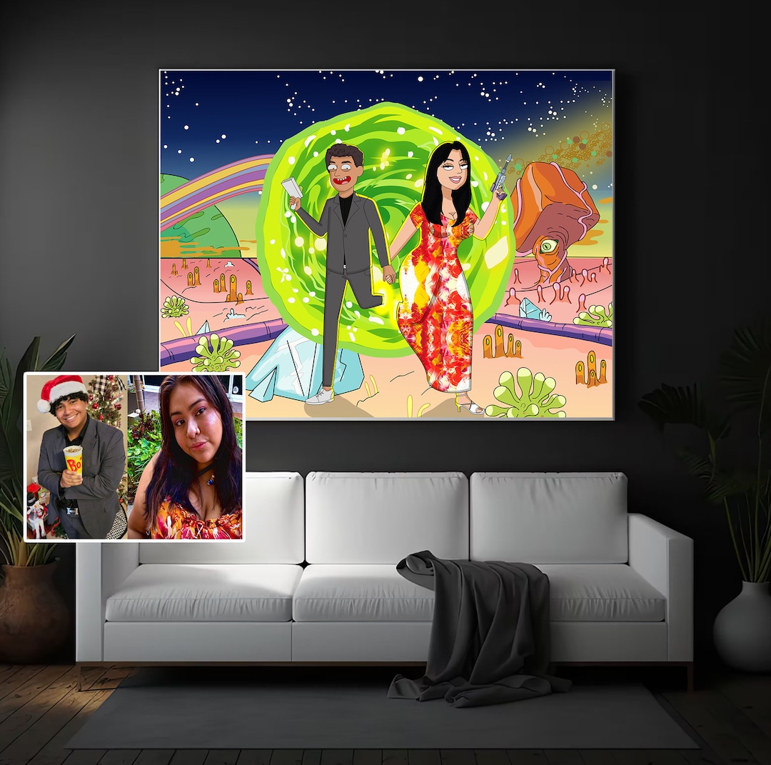 Portrait Personnalisé, Dessin Animé, Caricature Drôle, Cadeau Original