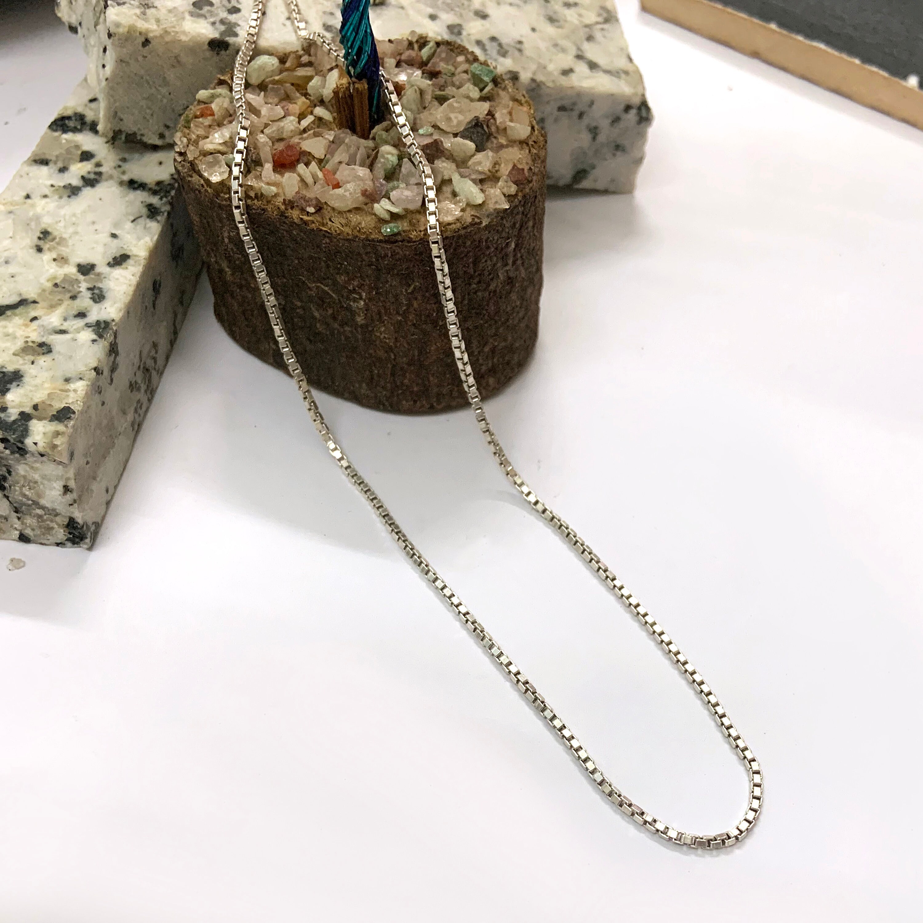 925 Sterling Silver Square Box Chain, Sterling Silver Chain 925 Sterling Silver Square Box Chain, Sterling Silver Chain