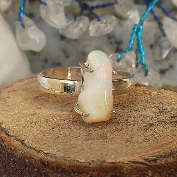 Etsy raw shop opal ring