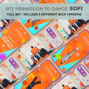 BTS PTD Permission To Dance SoFi Konzert TICKETS, Full Set, 8 - Sofortiger Download, bearbeitbar, druckbar