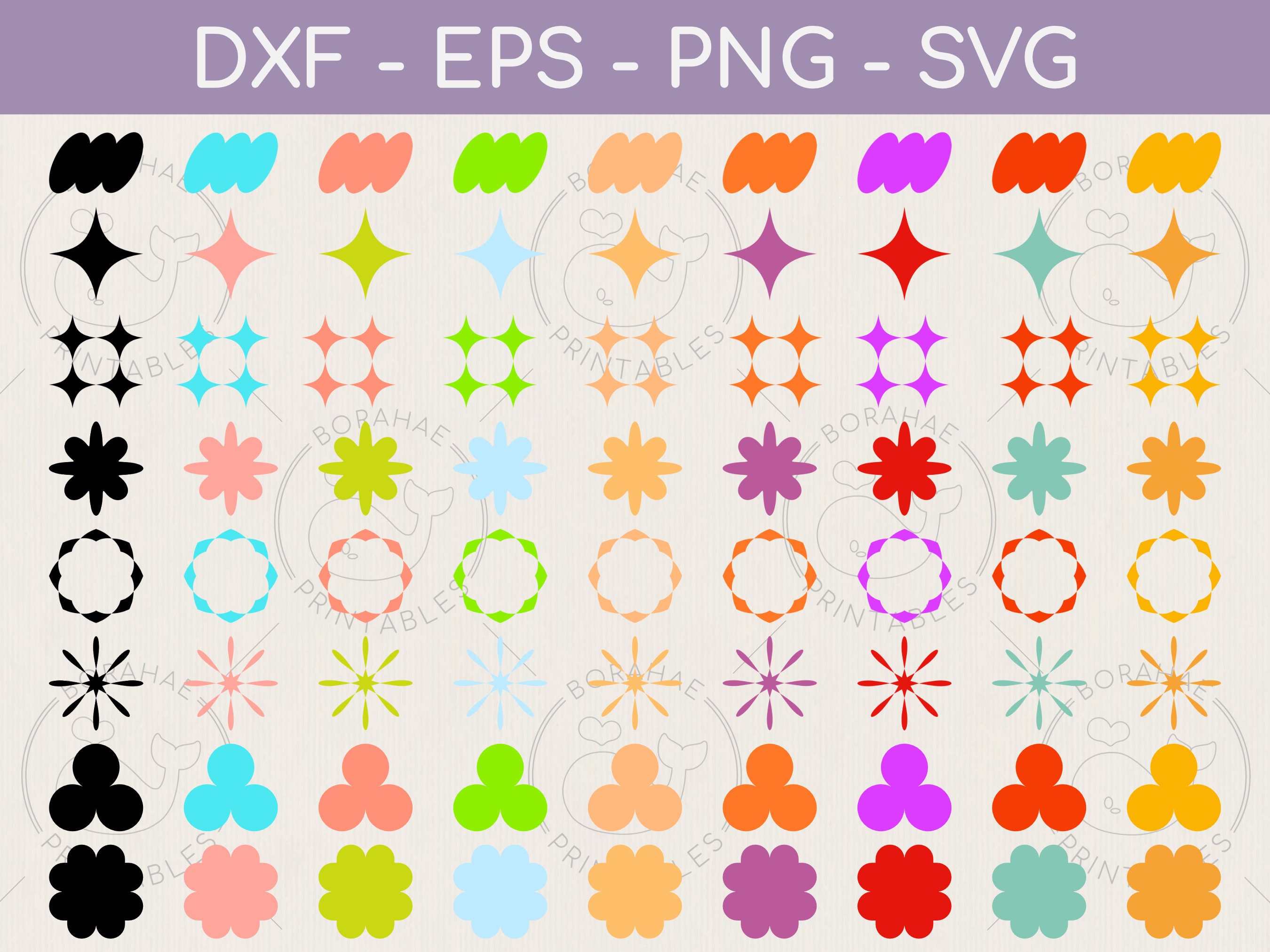 BTS Permission to Dance PTD 8 Shapes Logo Bundle - Svg Png