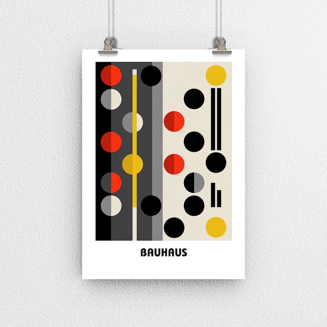 Bauhaus Style Print Poster, Modern Art, Wall Decor, Gallery Poster ...