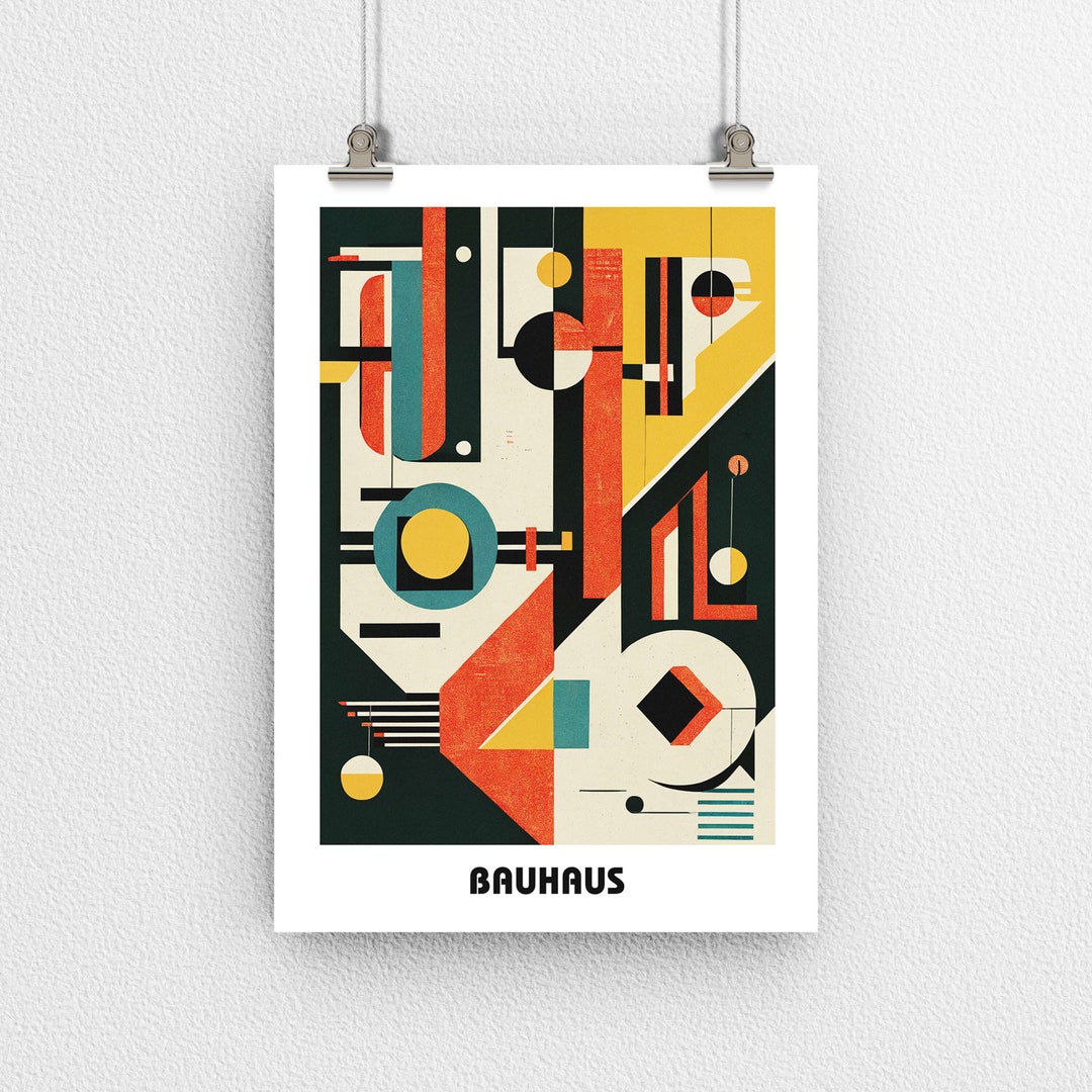 Bauhaus Style Print Poster, Modern Art, Wall Decor, Gallery Poster ...