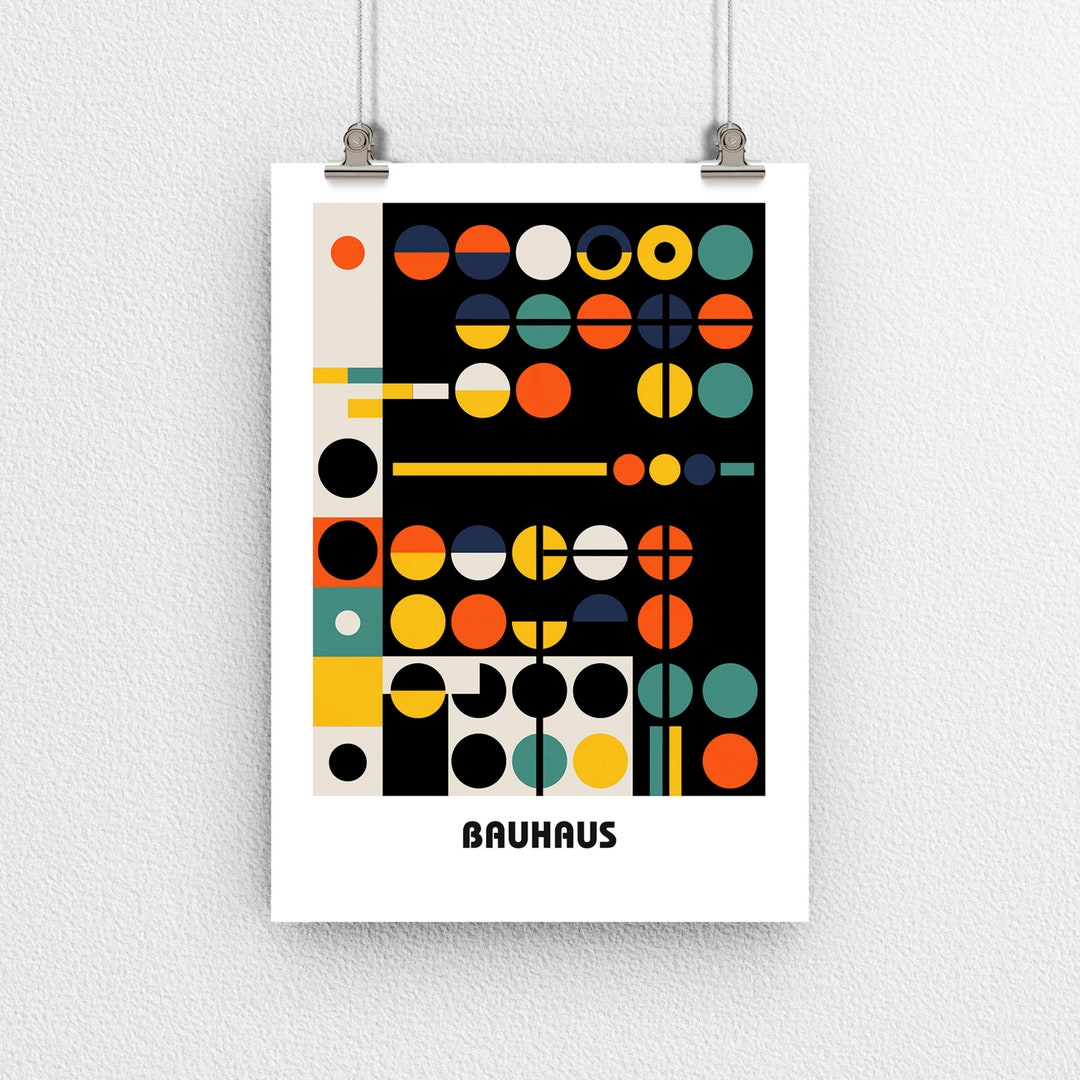 Bauhaus Style Print Poster, Modern Art, Wall Decor, Gallery Poster ...