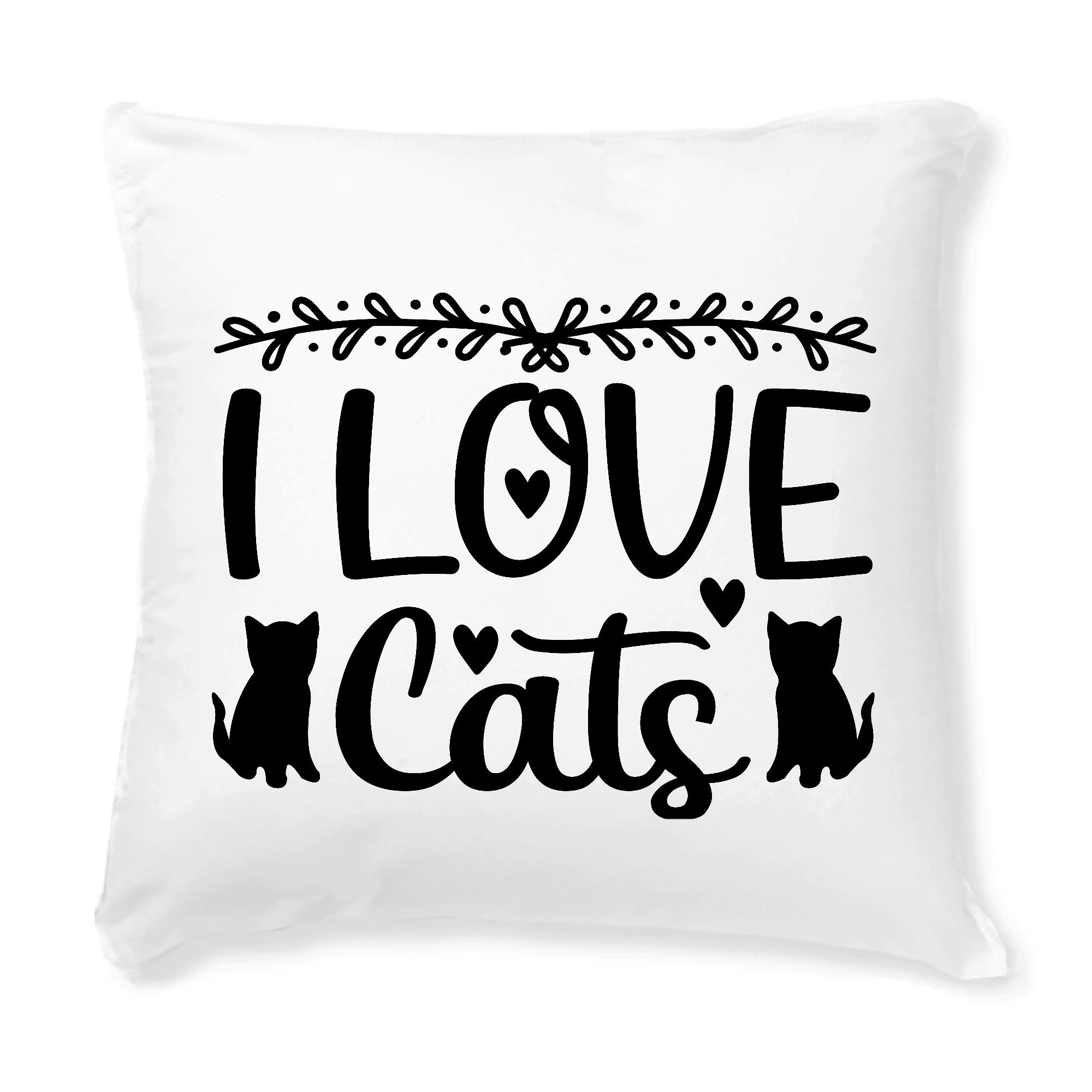 Housse de Coussin Chat Double Chatons