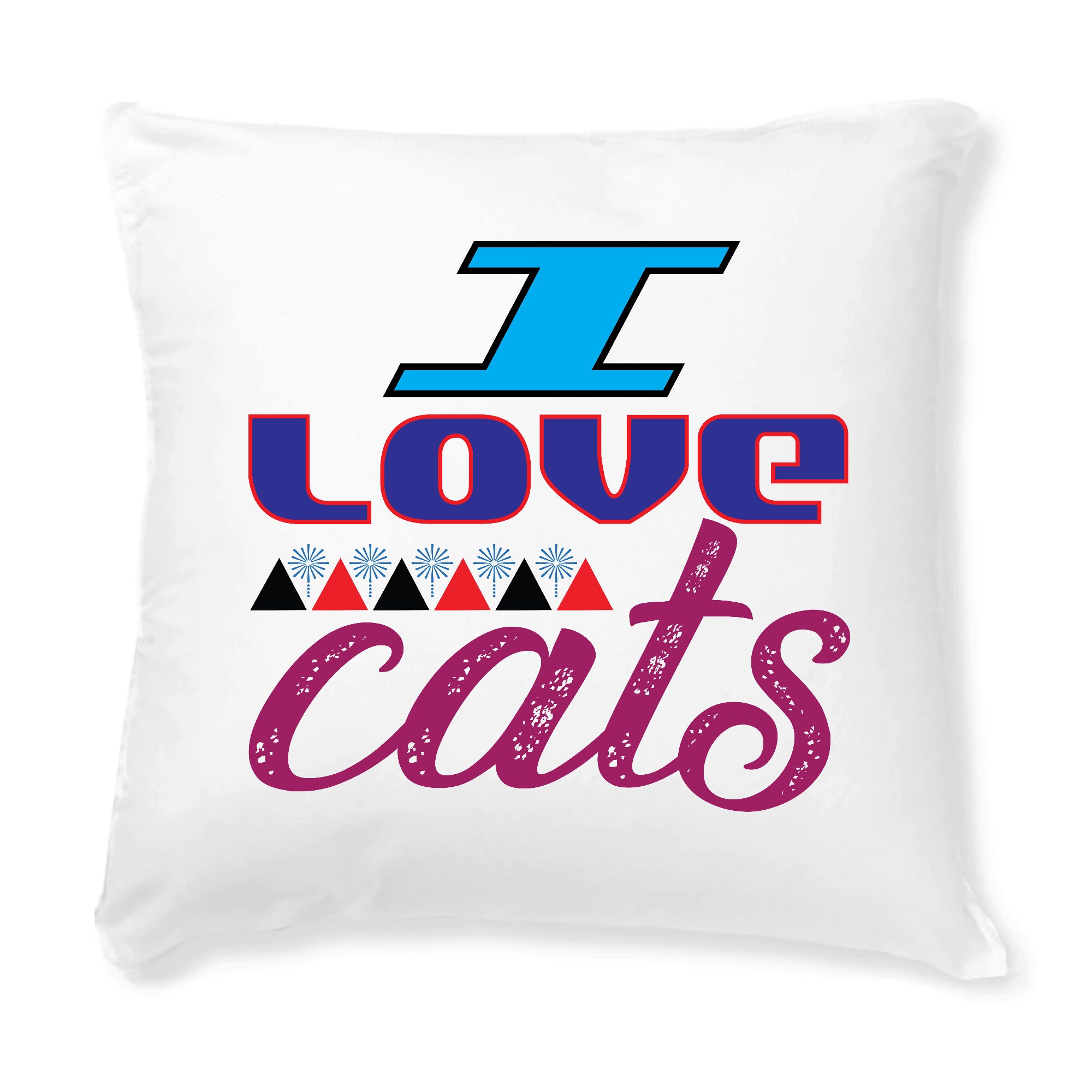 Housse de Coussin Chat I Love Cats Couleur