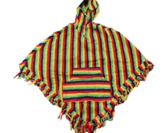 Himalayan Hooded Cape Nepalese 100% Cotton Poncho!