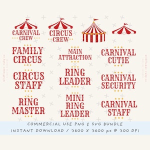 Zirkus-Crew svg, Zirkus-Svg, Karneval-Svg, Karneval-Geburtstag, Zirkus-Geburtstagsthema, Karneval-Crew svg, Karnevalstab svg, Familienzirkus