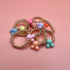 Mickey Inspired Beaded Ring - Gold Filled