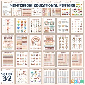 Educational Posters Digital Download, Toddler Learning Posters, ABC Poster Playroom Printable Decor Alphabet Poster Kids Wall Art Homeschool