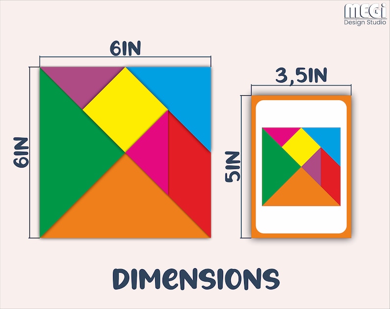Buy Tangram Animals and Shapes Puzzle Cards 96 Cards & Free Online in ...