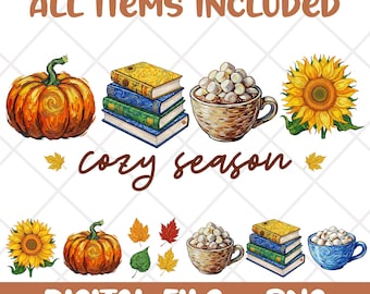 Tis The Season Png, Cozy Season Digital File, Van Gogh Style Fall Vibe Retro Drawing, Fall Sublimation Pumpkin Png, Instant Download File