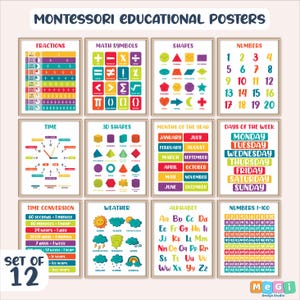 Educational Posters Digital Download, Toddler Learning Posters, ABC Poster Playroom Printable Decor Alphabet Poster Kids Wall Art Homeschool