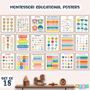 Educational Posters Digital Download, Toddler Learning Posters, ABC Poster Playroom Printable Decor Alphabet Poster Kids Wall Art Homeschool
