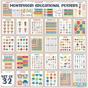 Educational Posters Digital Download, Toddler Learning Posters, ABC Poster Playroom Printable Decor Alphabet Poster Kids Wall Art Homeschool