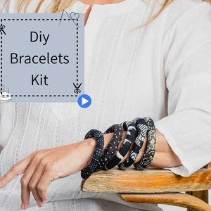 DIY Bracelet and Necklace Craft Set Crystal Glass Beads and Alloy