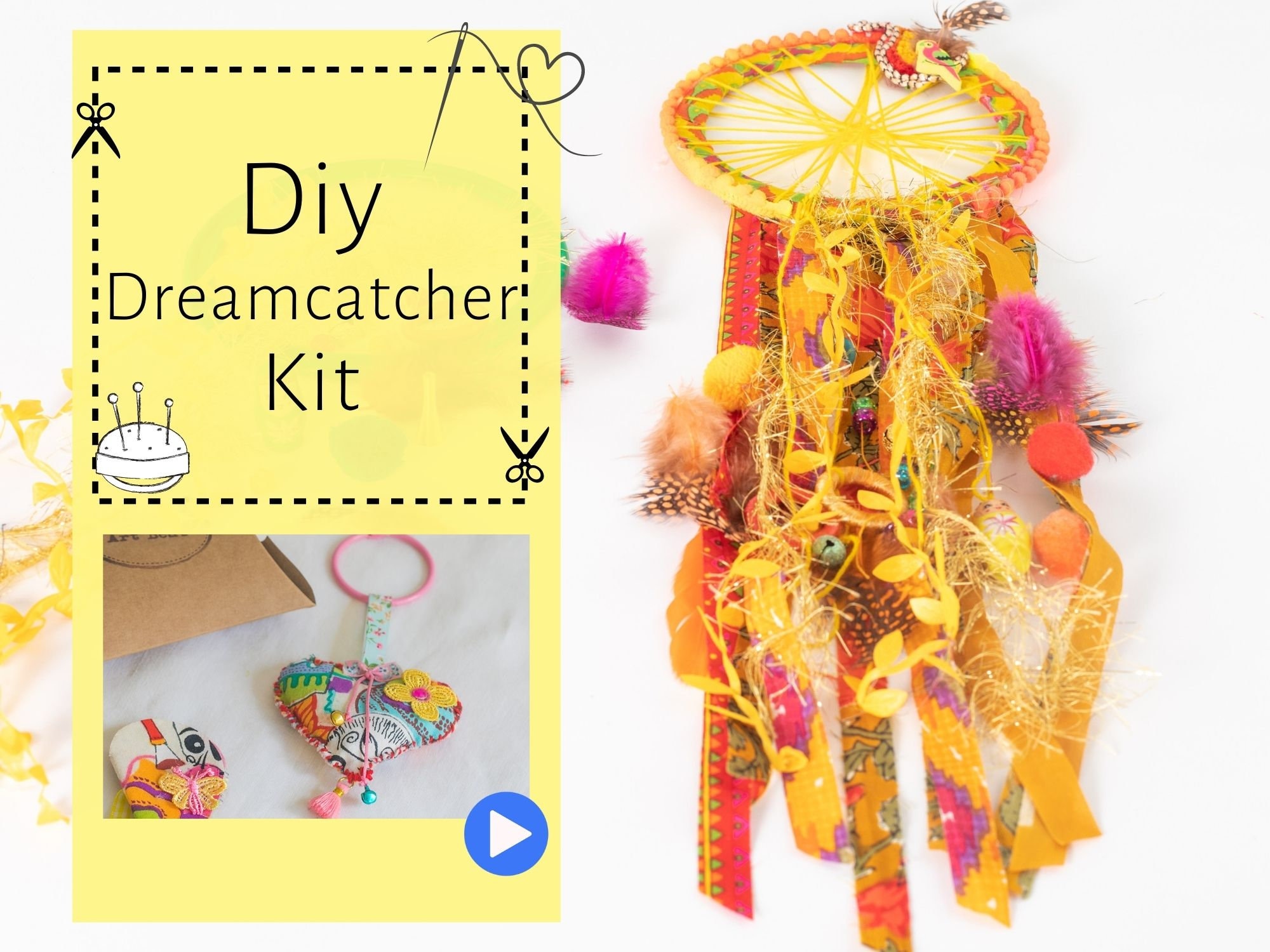 Dream Catcher Kit, DIY Dreamcatcher Kit for Kids, Gifts for Crafty Girls,  Unique Crafts Kit for Girls, Creative Kits, Craft for Christmas 