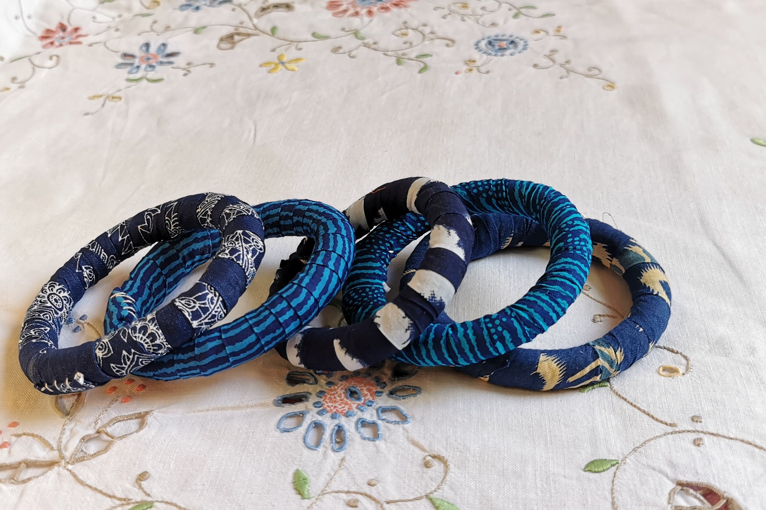 DIY Bangle Bracelet, DIY Bracelet Kits for Adults, Craft Kits for Teens,  Customize Wrap Fabric Bracelet, Jewellery Tutorial 