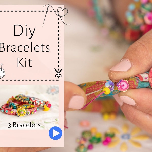 Kit de bracelet de bricolage, cadeaux artisanaux de Noël, cadeaux de Noël pour maman, kits de bricolage, cadeaux à faire soi-même, kit de bijoux de bricolage, kit de fabrication de bijoux