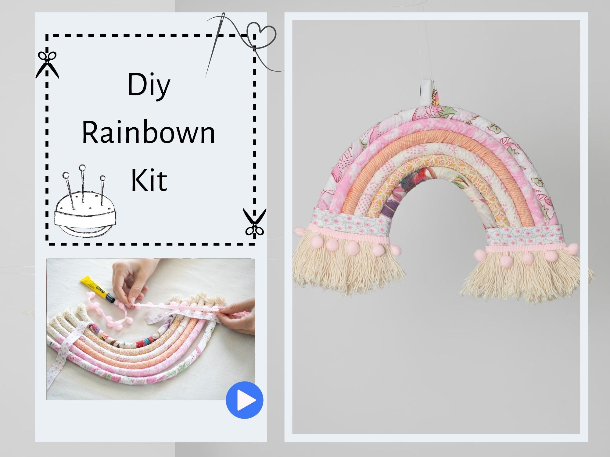 Make Your Own Mini Ocean Rainbow Macrame Craft Kit – MTH Craft Studio