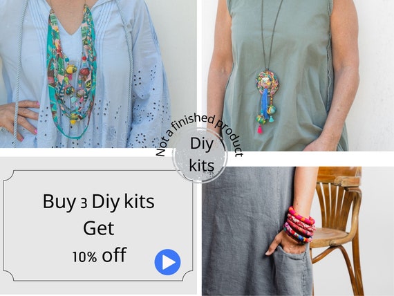 Adult Diy Kits Jewelry Craft Kit Make Your Own Jewelry Diy Necklace Diy Bracelet. Making Jewelry Set of 3 Etsy