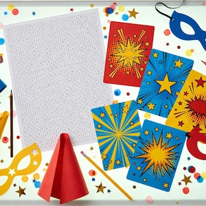 Superhero Party Games Bundle Printable | Kids Birthday Party Games | Superhero Birthday Activities | Instant Download PDF image 1