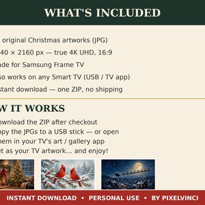 Christmas Frame TV Art Set of 10 | Vintage Christmas TV Art | Samsung Frame TV Art 4K | Holiday Decor, Instant Download image 4