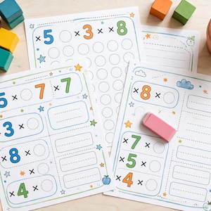 Multiplication Worksheets Printable | Times Tables 1-20 Practice | Math Worksheets for Kids | Homeschool Math | Instant Download image 1