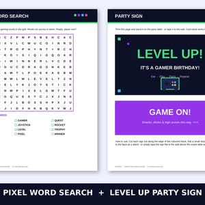 Gamer Party Games Bundle Printable | Video Game Birthday Party Games | Gaming Party Activities Instant Download image 3