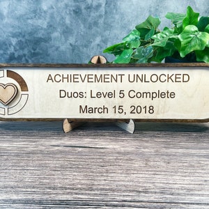 Achievement Unlocked - Custom Achievement Sign - Nerdy Gift for Him - Gamer Gift - Life Skill Points - Achievement Gift - Nerdy Home Decor