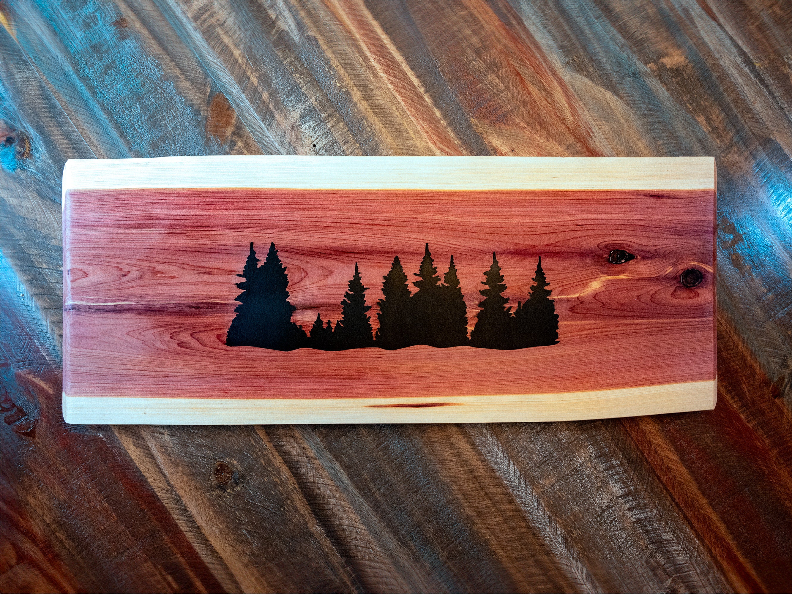 Cedar Charcuterie Board With Cedar Forest Epoxy Inlay, Cheese Platter, Serving Tray, Rustic Kitchen Decor, Handcrafted Wood Art - Etsy Cedar Charcuterie Board With Cedar Forest Epoxy Inlay, Cheese Platter, Serving Tray, Rustic Kitchen Decor, Handcrafted Wood Art - Etsy
