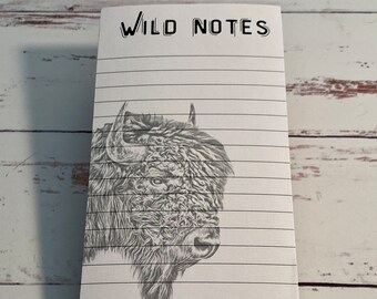 Steel Bison Head Memo Pad