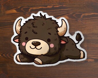 Adorably Cute Bison Pillow, Buffalo Pillow, 3D Pillow Art, Bison Gifts, Buffalo Gifts, Bison Plush Toy, Kawaii Gifts, Bison Nursery Decor