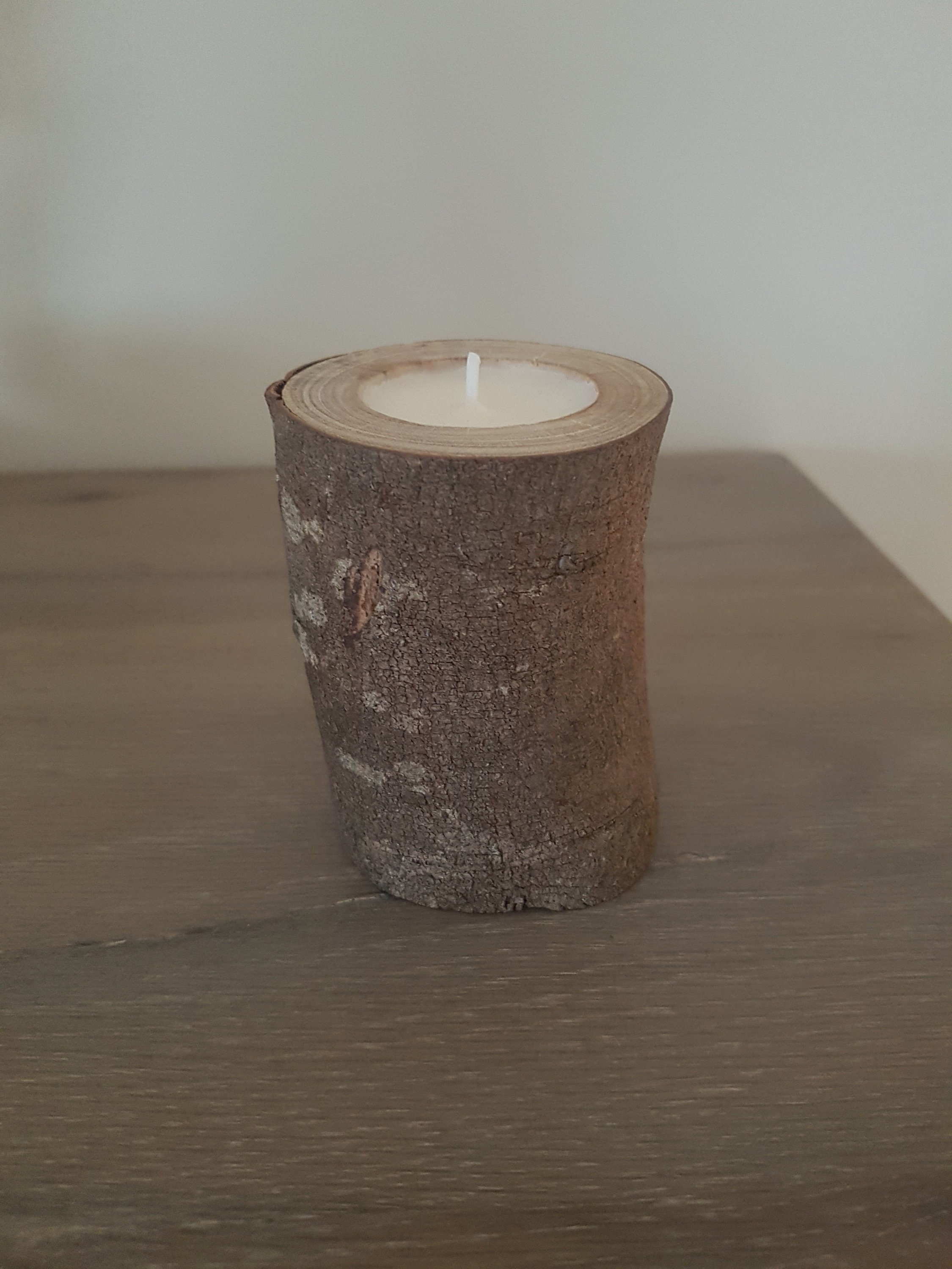 Bougie Naturelle, en Bois, Rustique, Cire de Soja