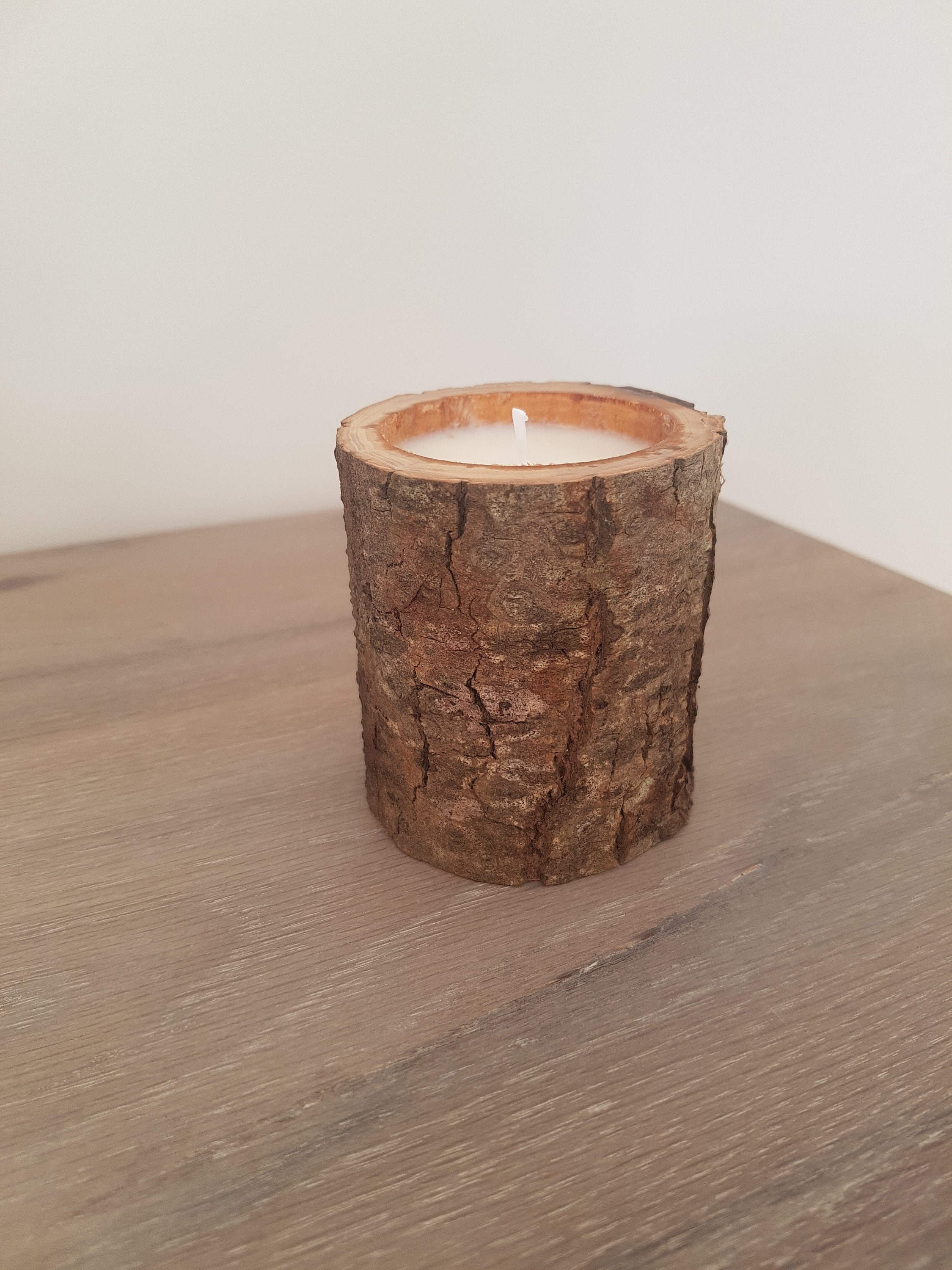 Bougie Naturelle, en Bois, Rustique, Cire de Soja