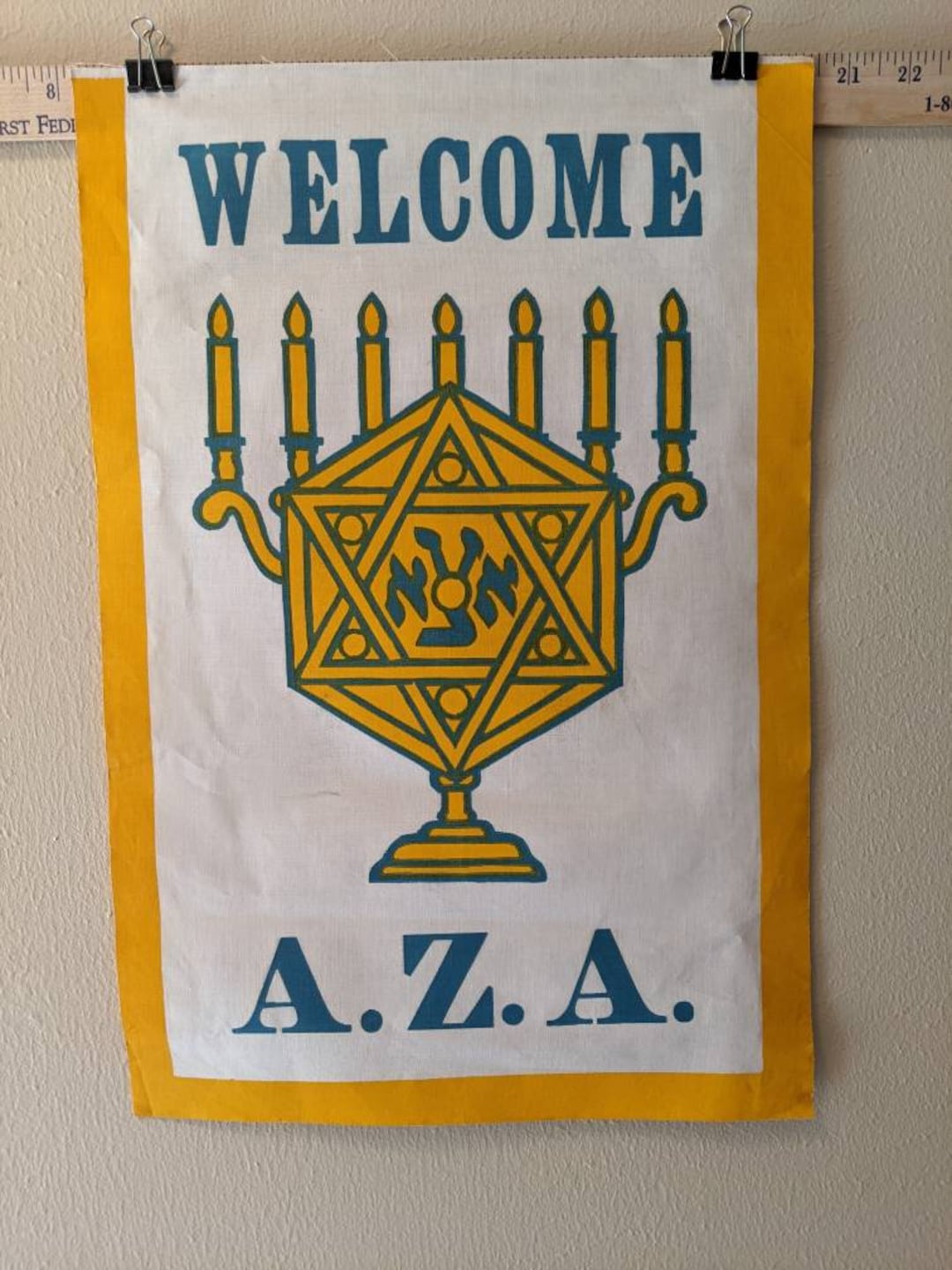 1920s Aleph Zadik Aleph Banner Etsy