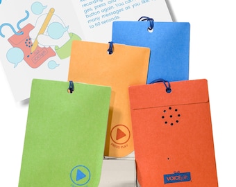 Recordable Gift Tag | Multicolor - 4 Pack