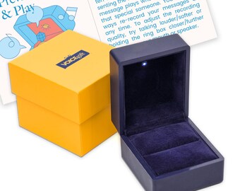 Recordable Ring Box with LED | Midnight Blue