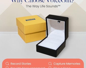 Recordable Ring Box with LED | Black