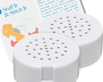 Mini-Me® OPEN - 60 Second Multi-Message Voice Recorder for Plush Toys and Pillows 2 Pack)