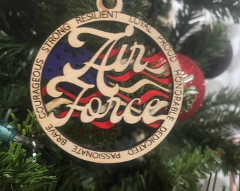Air Force Text Ornament