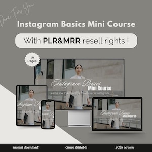 Instagram Marketing Digital Marketing Course Bundle MRR PLR Resell Rights Instagram Courses Digital BusinessPLR Digital Product Audio Course