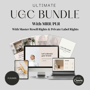 Ultimat UGC-paket PLR MRR | Användargenererat innehåll, UGC-portföljmallar, UGC-skapare, rättigheter för privata varumärken och återförsäljningsrättigheter för master